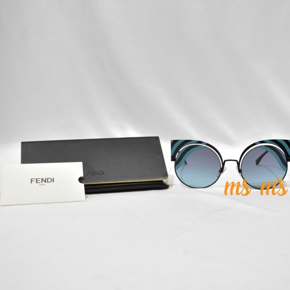 NIB FENDI Gradient 53mm cat eye winged sunglasses